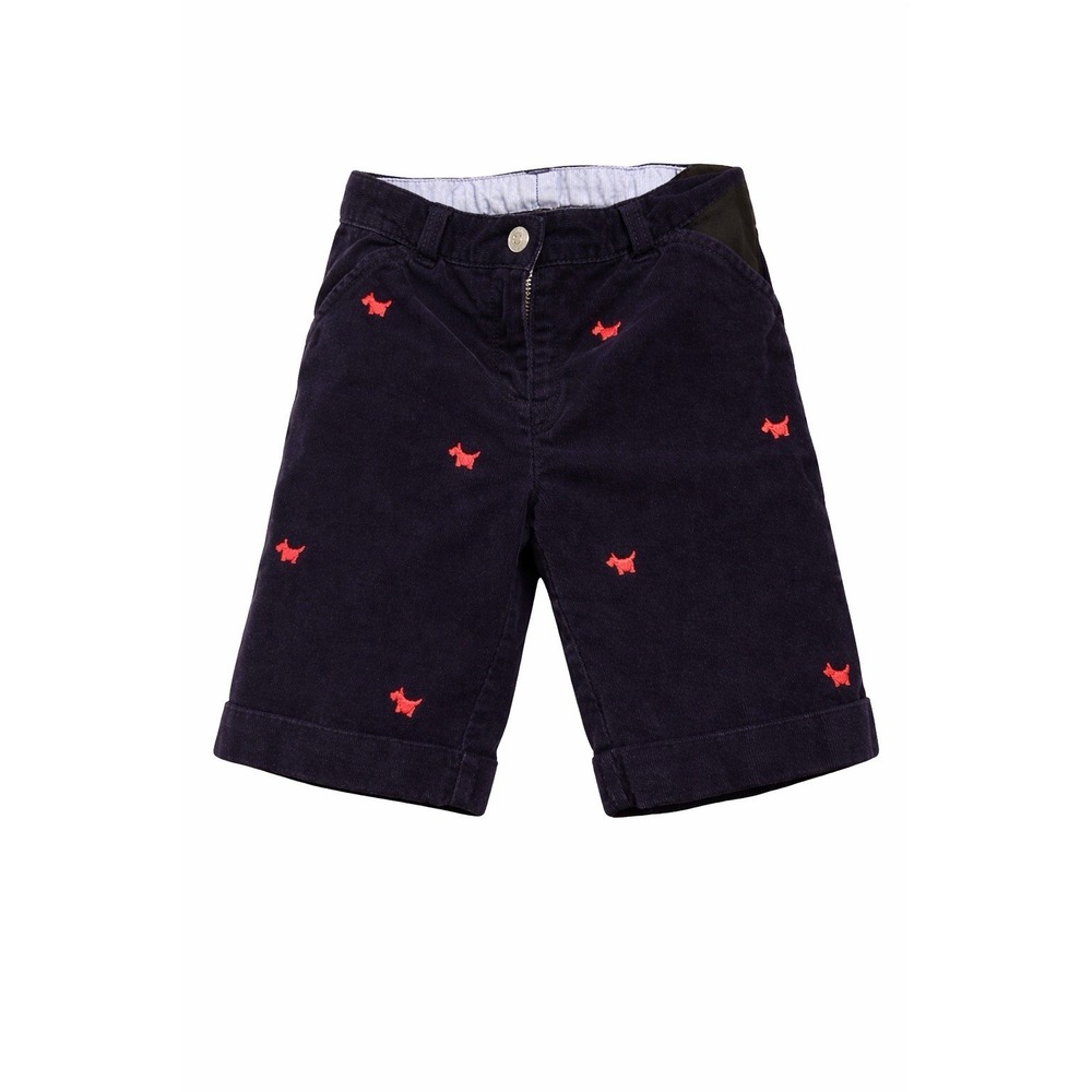 Talbots Kids Stretch Corduroy Red Scottie Dog Shorts - Size‎ 7 - Preppy Summer